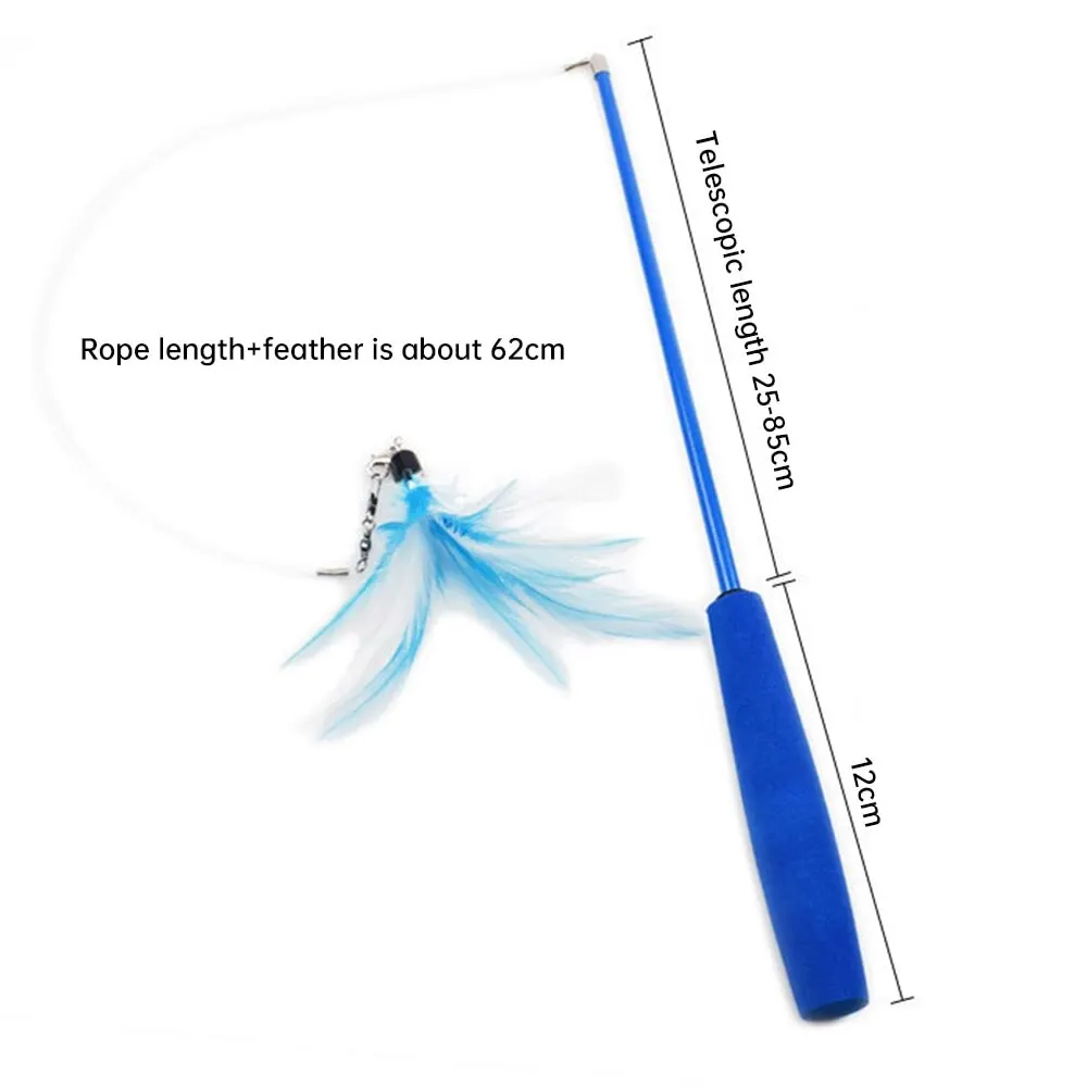 Interactive Cat Feather Toy Feather Teaser Stick Wand Pet Retractable Feather Bell Refill Replacement Catcher Product for Kitten
Interactive Cat Feather Toy Feather Teaser Stick Wand Pet Retractable Feather Bell Refill Replacement Catcher Product for Kitten