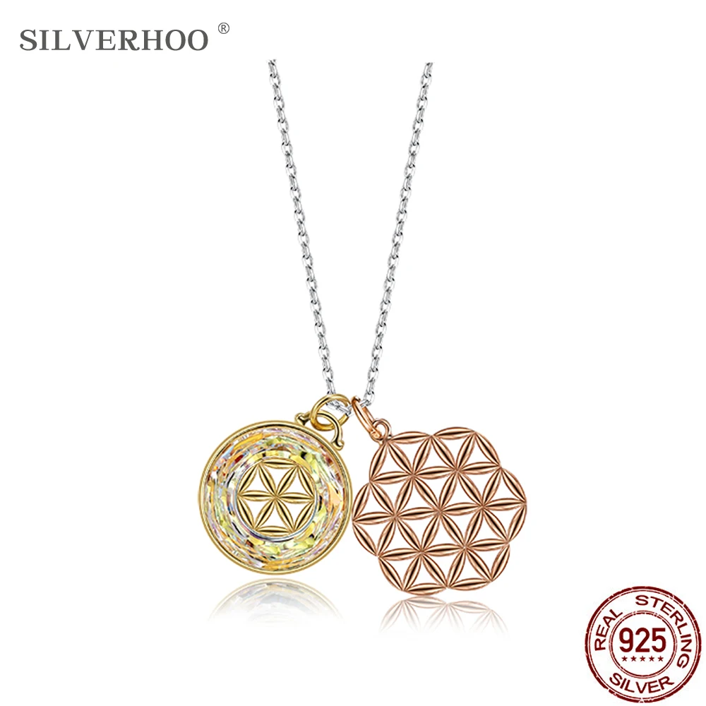 SILVERHOO Demon Eye Necklace Silver 925 Sterling Lucky Flower With Transit Crystal Tricolor Pendant Necklace Female Fine Jewelry
SILVERHOO Demon Eye Necklace Silver 925 Sterling Lucky Flower With Transit Crystal Tricolor Pendant Necklace Female Fine Jewelry