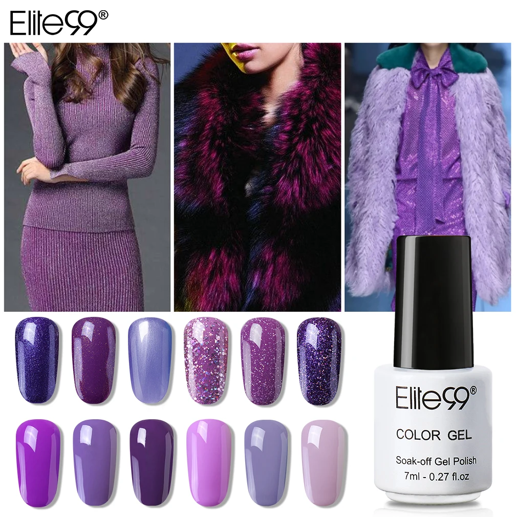Elite99 7ML Purple Color Nail Art Gel Polish Soak Off UV LED Nail Varnish Gel Nail Polish Hybrid Varnishes For Salon Manicure
Elite99 7ML Purple Color Nail Art Gel Polish Soak Off UV LED Nail Varnish Gel Nail Polish Hybrid Varnishes For Salon Manicure