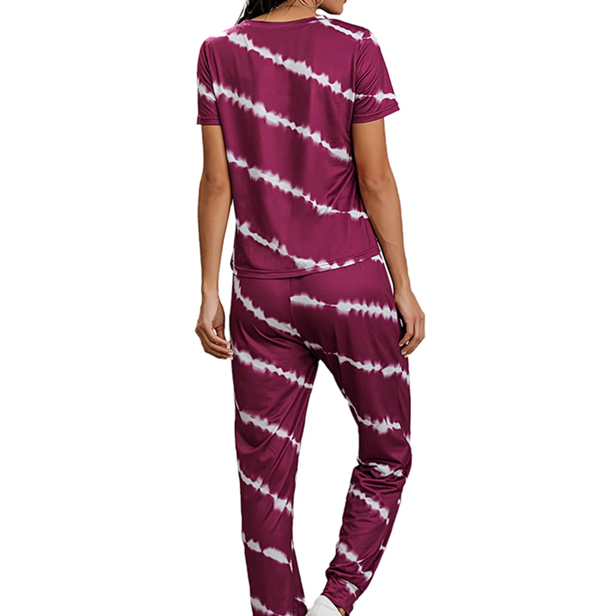 Women Sets Striped Casual Wear Two Piece Pants Suit Short Sleeve Home Wear Sets Ladies Summer Matching Clothes Womens Outfits
Women Sets Striped Casual Wear Two Piece Pants Suit Short Sleeve Home Wear Sets Ladies Summer Matching Clothes Womens Outfits