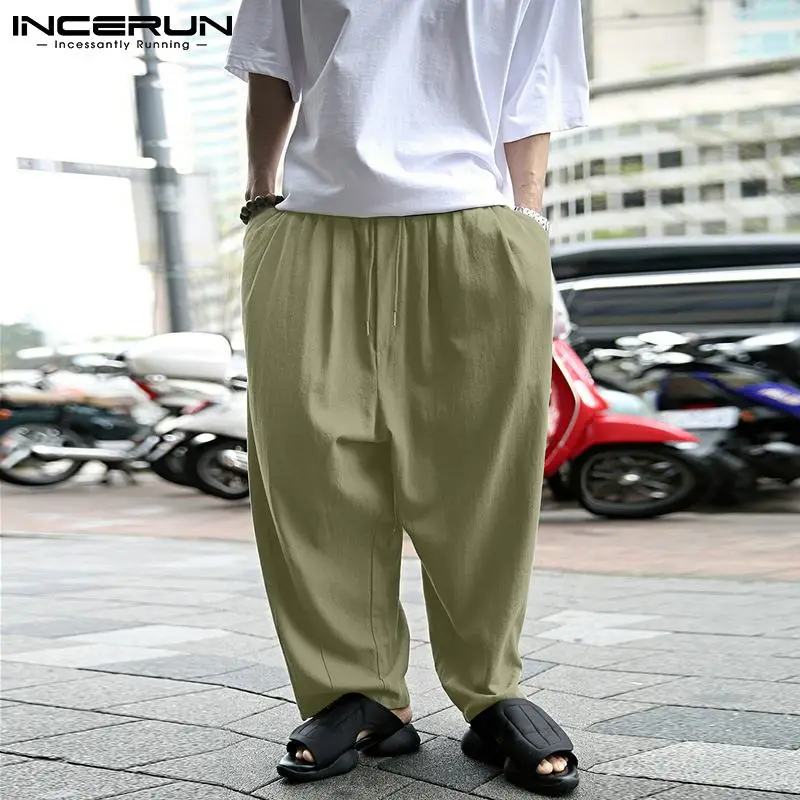 2021 Men Pants Cotton Joggers Streetwear Drawstring Solid Color Casual Wide Leg Trousers Men Loose Retro Pantalon INCERUN S-5XL
2021 Men Pants Cotton Joggers Streetwear Drawstring Solid Color Casual Wide Leg Trousers Men Loose Retro Pantalon INCERUN S-5XL