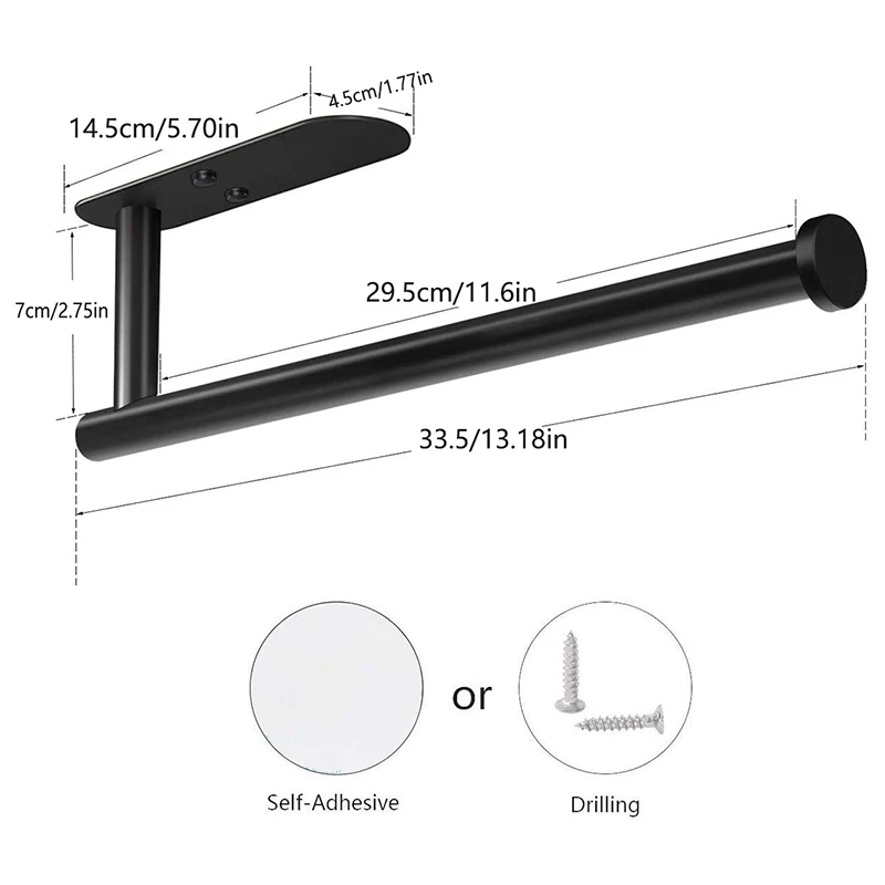 Wall Mount Paper Towel Holder, Towel Paper Holder Under Kitchen Cabinet - Self Adhesive/Drilling Towel Paper Roll Holder
Wall Mount Paper Towel Holder, Towel Paper Holder Under Kitchen Cabinet - Self Adhesive/Drilling Towel Paper Roll Holder