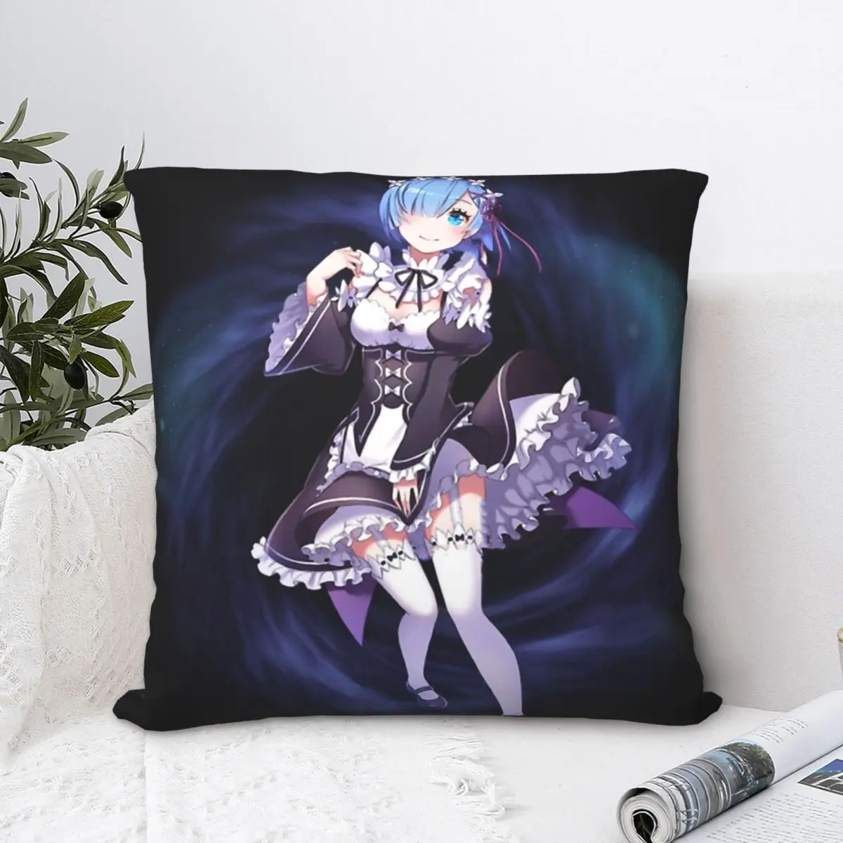 Rem Throw Pillow Case Re Life in a Different World From Zero Backpack Cojines Case DIY Printed Cool For Sofa Decor
Rem Throw Pillow Case Re Life in a Different World From Zero Backpack Cojines Case DIY Printed Cool For Sofa Decor