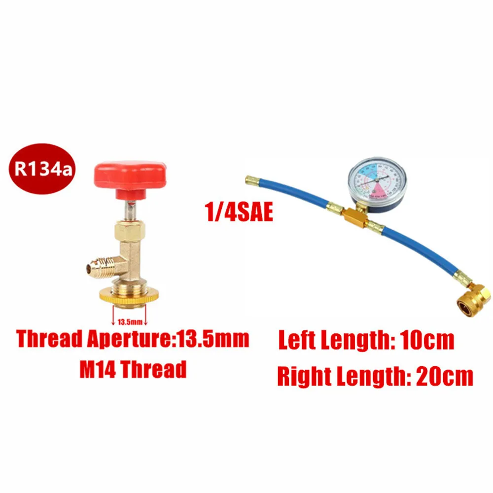 Air Conditioner Tools Freon R134a Air Conditioning Recharge Measuring Hose Gauge R134a Refrigerante Open Valve Charging Pipe
Air Conditioner Tools Freon R134a Air Conditioning Recharge Measuring Hose Gauge R134a Refrigerante Open Valve Charging Pipe