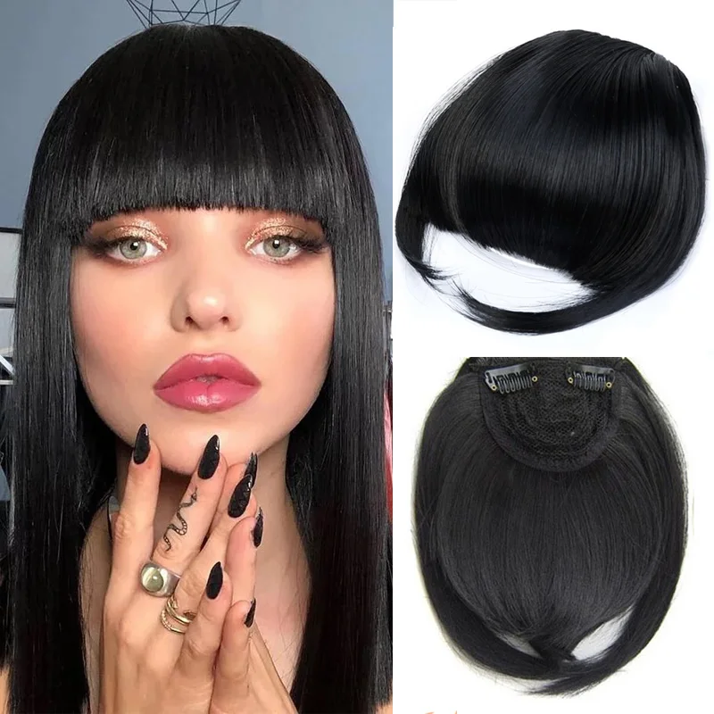 Neat Front Fringe Clip In Hair Bangs Hair Extensions Short Synthetic Bangs Heat Resistant Hairpieces Natural Black Blunt Bang
Neat Front Fringe Clip In Hair Bangs Hair Extensions Short Synthetic Bangs Heat Resistant Hairpieces Natural Black Blunt Bang