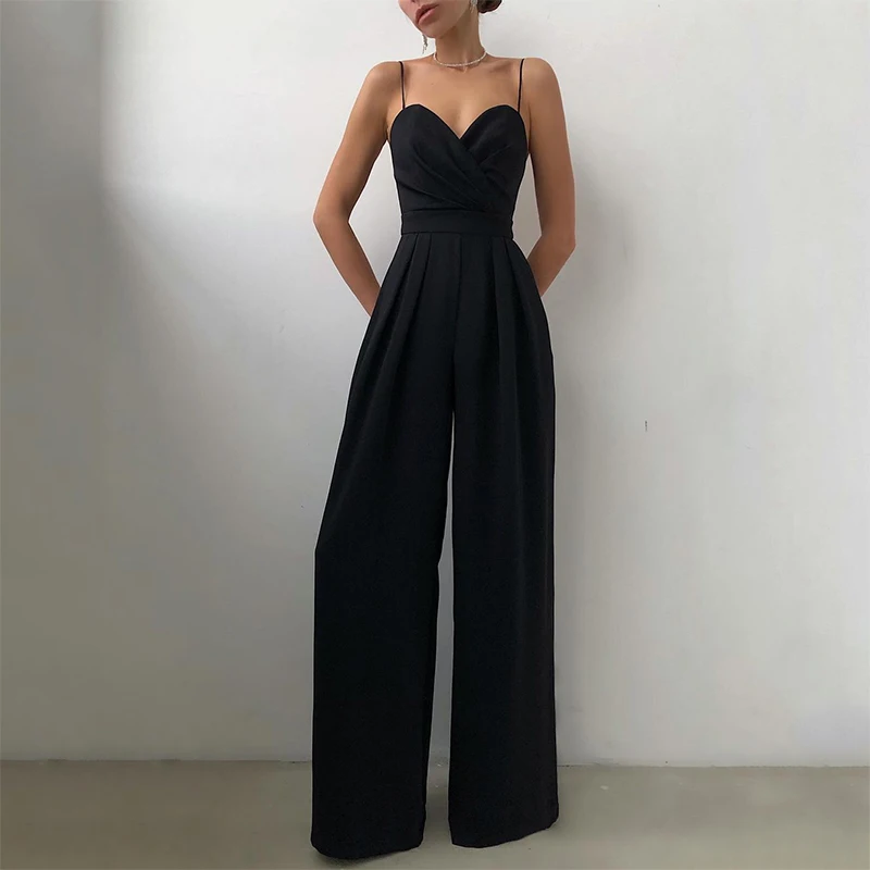 Elegant Summer Women Jumpsuit Sexy Off Shoulder Sleeveless Sling Romper Fashion Casual Office Lady Solid Straight Playsuit Mujer
Elegant Summer Women Jumpsuit Sexy Off Shoulder Sleeveless Sling Romper Fashion Casual Office Lady Solid Straight Playsuit Mujer