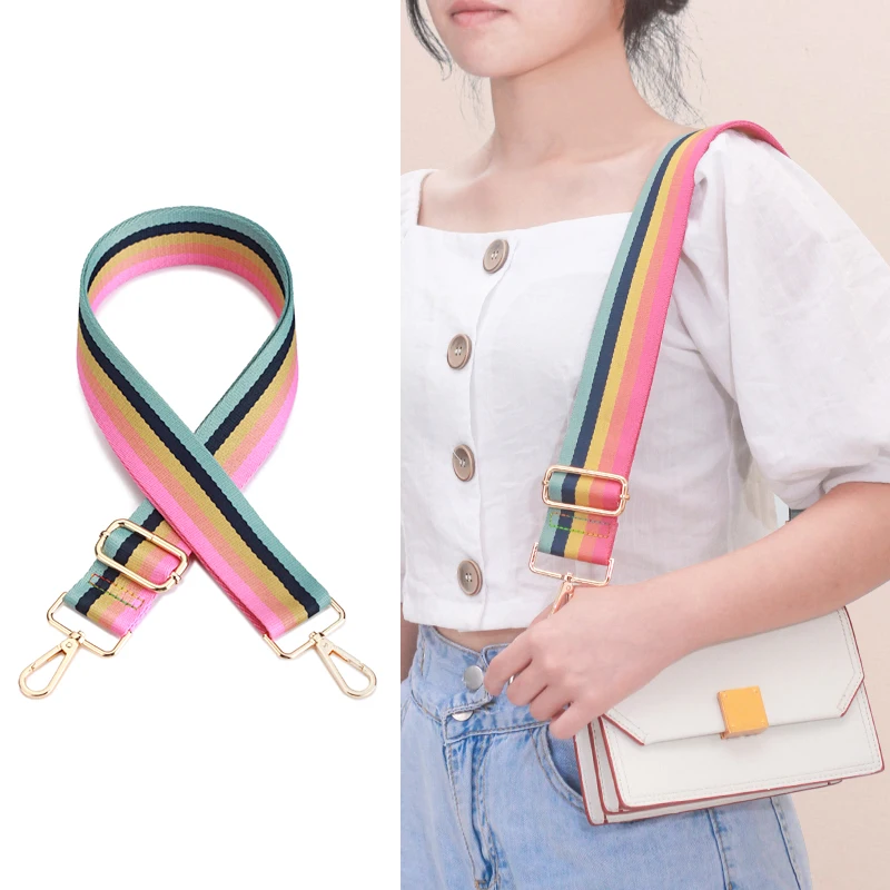 Ellovado Rainbow Colored Adjustable Obag Straps Nylon Belt Bag Strap Handbag Shoulder Bag Accessories for Women Handle Ornament
Ellovado Rainbow Colored Adjustable Obag Straps Nylon Belt Bag Strap Handbag Shoulder Bag Accessories for Women Handle Ornament