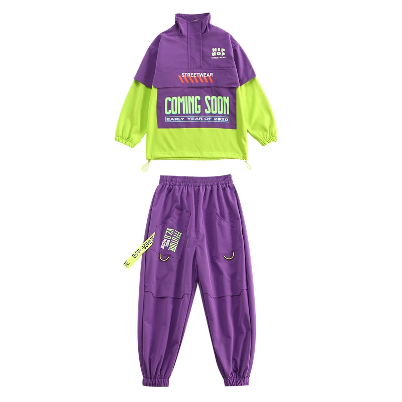 Children Hip Hop Dance Costume Long Sleeves Sweatshirt Purple Pants Loose Street Dance Outfit Ballroom Modern Rave Wear
Children Hip Hop Dance Costume Long Sleeves Sweatshirt Purple Pants Loose Street Dance Outfit Ballroom Modern Rave Wear