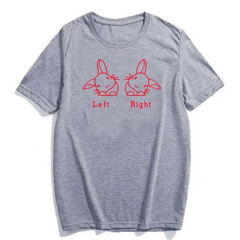 Женская футболка летняя хлопковая Футболка с милым принтом кролика Повседневная