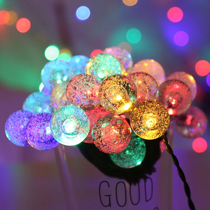 NEW LED Crystal ball LED Solar Lamp Power LED String Fairy Lights Solar Garlands Garden Christmas Decor For Outdoor Decoration
NEW LED Crystal ball LED Solar Lamp Power LED String Fairy Lights Solar Garlands Garden Christmas Decor For Outdoor Decoration