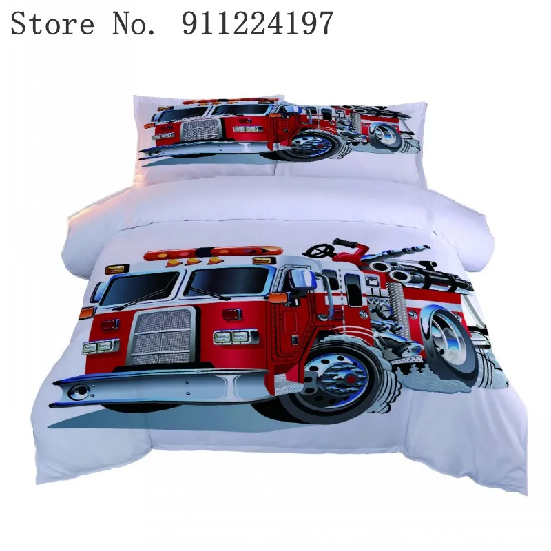 3D Fire Truck Printing Duvet Cover Comforter 3PCS Bed Linens Single Double Queen King Size Solid Color Quilt Cover Home Textiles
3D Fire Truck Printing Duvet Cover Comforter 3PCS Bed Linens Single Double Queen King Size Solid Color Quilt Cover Home Textiles