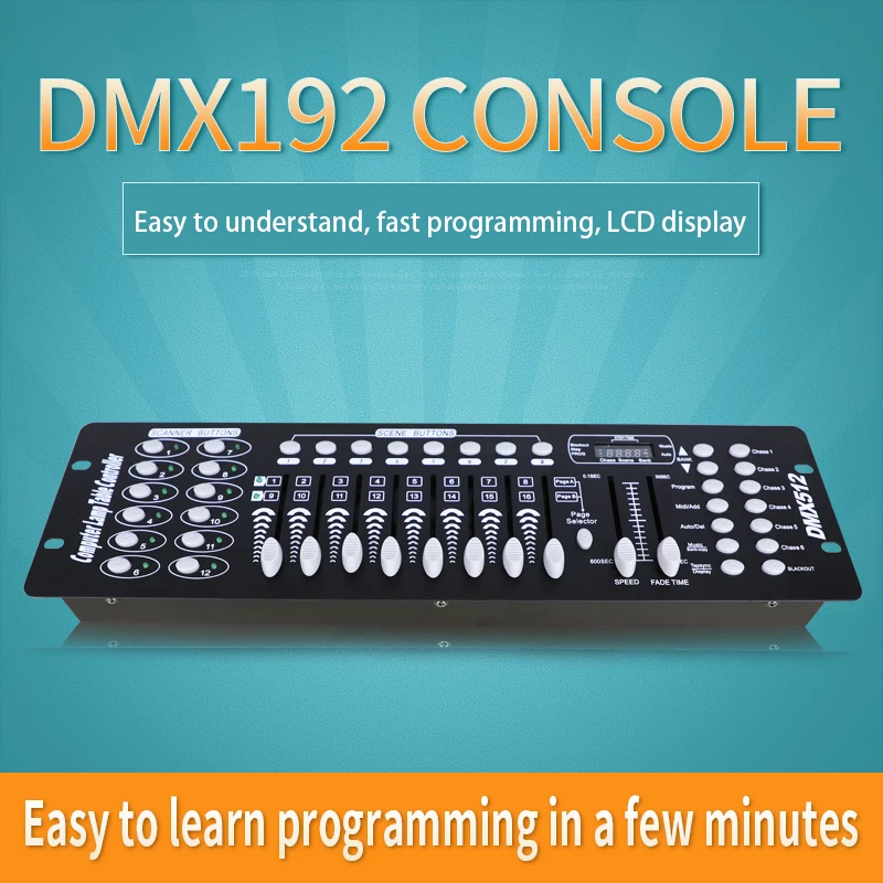 Stage Light DMX192 Controller Console Controller for Stage Party DJ Light DMX Console Disco controller equipment
Stage Light DMX192 Controller Console Controller for Stage Party DJ Light DMX Console Disco controller equipment