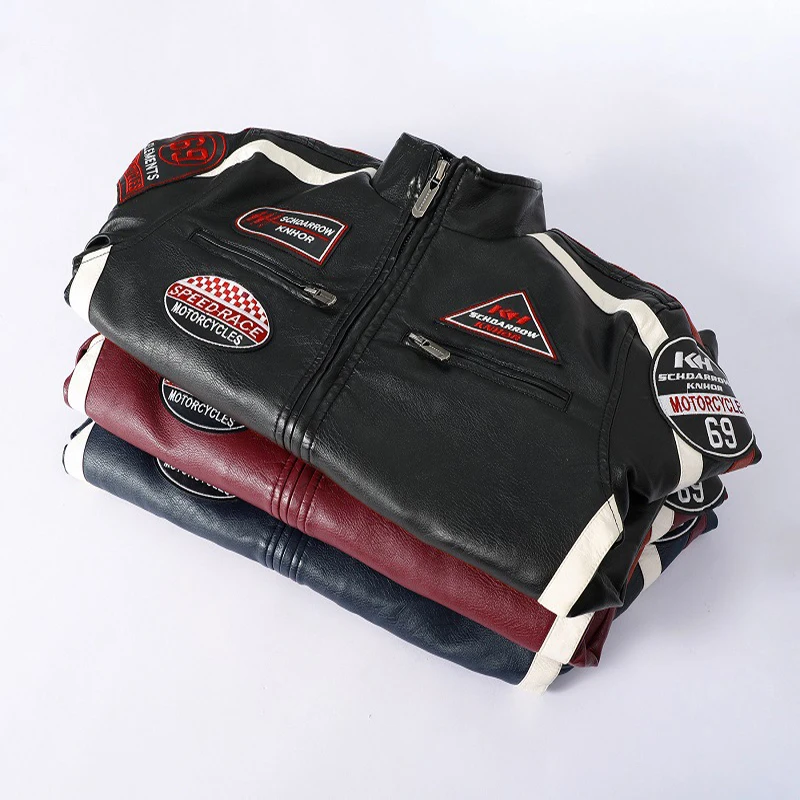 2021 Newest Motorcycle Leather Jacket Men Fashion Embroidery Fleece Biker Jacket Male Boutique Zipper Outerwear
2021 Newest Motorcycle Leather Jacket Men Fashion Embroidery Fleece Biker Jacket Male Boutique Zipper Outerwear