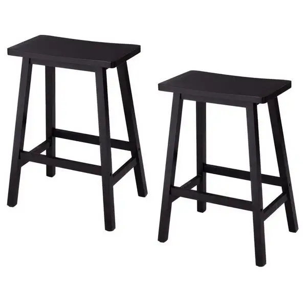 2pcs Pine Wood Saddle Seat Bar Stool Add convenient seating to the kitchen home bar den outdoor patio and more
2pcs Pine Wood Saddle Seat Bar Stool Add convenient seating to the kitchen home bar den outdoor patio and more