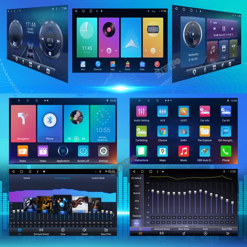 Автомобильный радиоприемник 6G + 128G QLED 4G Carplay Android 10 мультимедийный видеоплеер