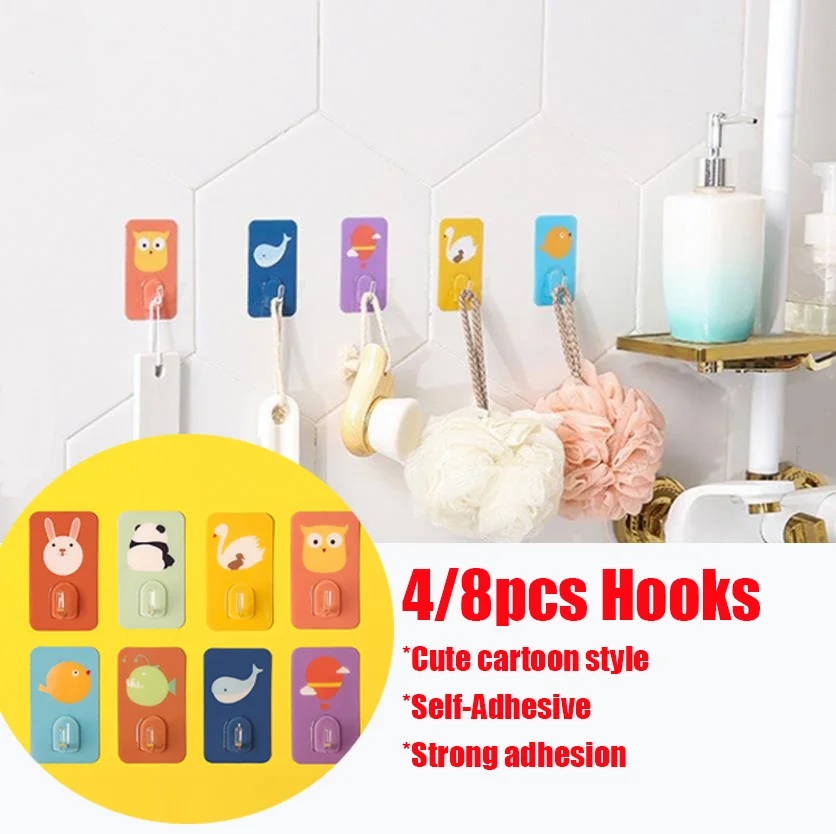 4/8Pcs Cartoon Self Adhesive Key Door Hooks Wall Hangers Towel Hook Door Hanger Hat Racks Hanger Wall Organizer Home Decor
4/8Pcs Cartoon Self Adhesive Key Door Hooks Wall Hangers Towel Hook Door Hanger Hat Racks Hanger Wall Organizer Home Decor