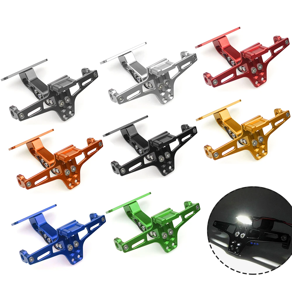 Motorcycle Universal Adjustable License Plate Holder With Led Light For Kawasaki Z750 Z800 Z900 Z1000 NINJA400
Motorcycle Universal Adjustable License Plate Holder With Led Light For Kawasaki Z750 Z800 Z900 Z1000 NINJA400
