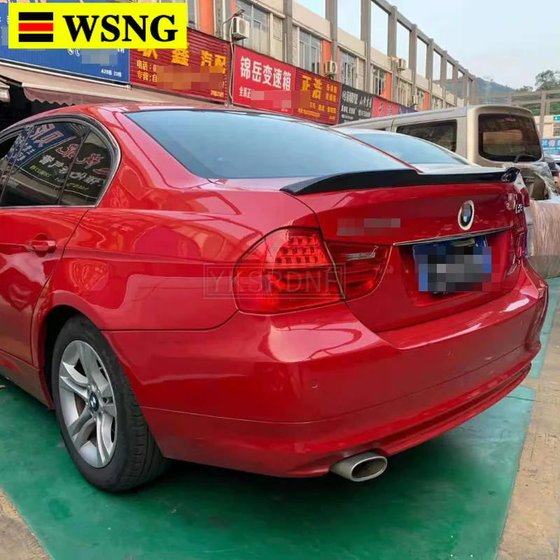Для BMW E90 спойлер углеродное волокно/FRP 318i 320i 325i 330i заднее крыло CS 2005 2011|Спойлеры и