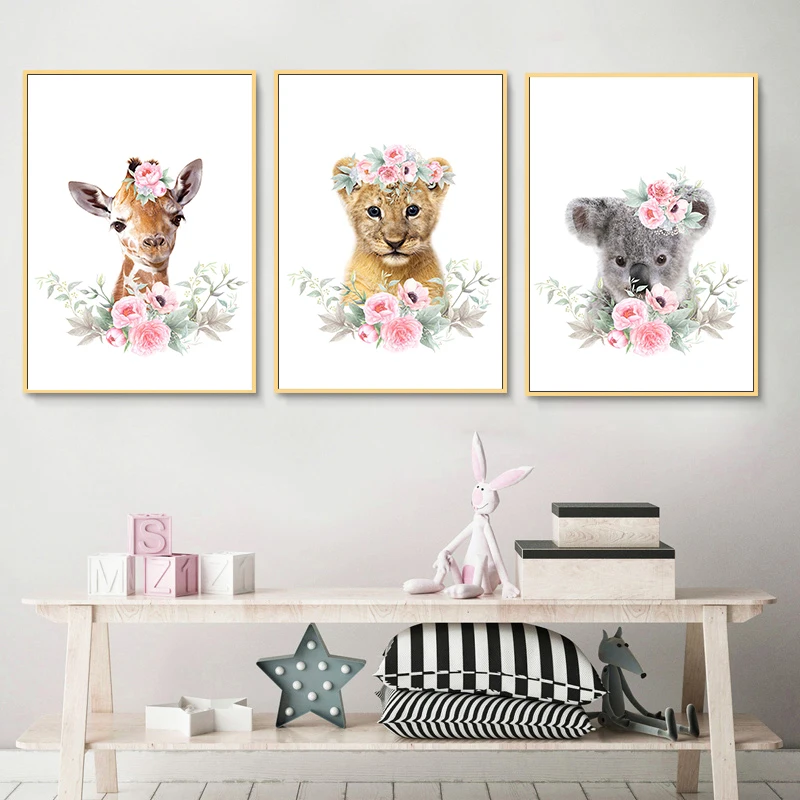 Nordic Cute Animal Home Decoration Painting Children's Room Wall Canvas Living Room Art Painting Poster Fawn Elephant Tiger
Nordic Cute Animal Home Decoration Painting Children's Room Wall Canvas Living Room Art Painting Poster Fawn Elephant Tiger