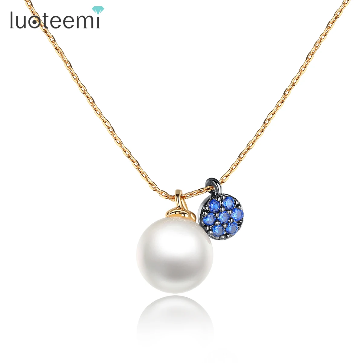 

Luoteemi Bijoux Femme колье Цепочки и ожерелья Золото Цвет звено цепи имитация Ювелирные изделия из жемчуга Подвески для Для женщин свадебный подаро...