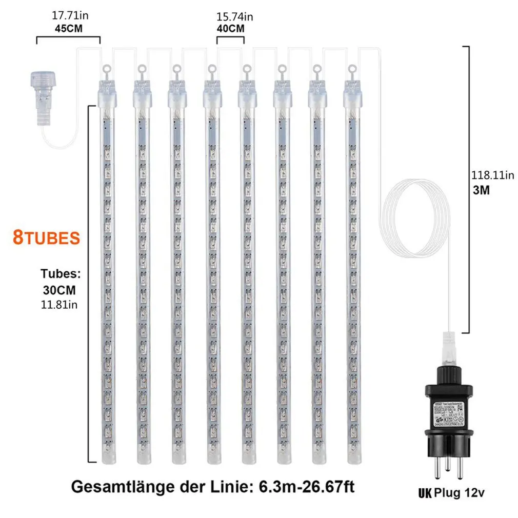 30cm Eight Pieces Of Led Meteor Shower Lamp Rainproof Meteor Lamp Highlight Patch Hollow Decorative Lamp
30cm Eight Pieces Of Led Meteor Shower Lamp Rainproof Meteor Lamp Highlight Patch Hollow Decorative Lamp
