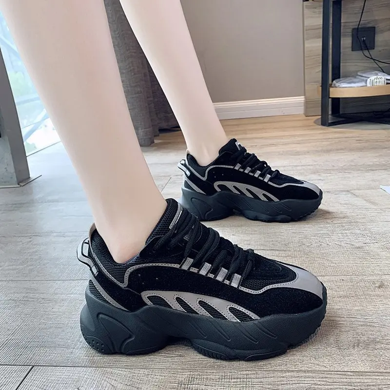 Women Fashion Sneakers Reflective Platform Chunky Shoes High Quality Sport Casual Shoes Women's Trainers Vulcanized Shoes Woman
Women Fashion Sneakers Reflective Platform Chunky Shoes High Quality Sport Casual Shoes Women's Trainers Vulcanized Shoes Woman
