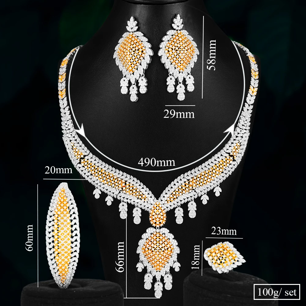 GODKI 4PCS Trendy Luxury Waterdrop Knots Naija Jewelry Set For Women Wedding African Cubic Zircon CZ Dubai Bridal Jewelry
GODKI 4PCS Trendy Luxury Waterdrop Knots Naija Jewelry Set For Women Wedding African Cubic Zircon CZ Dubai Bridal Jewelry