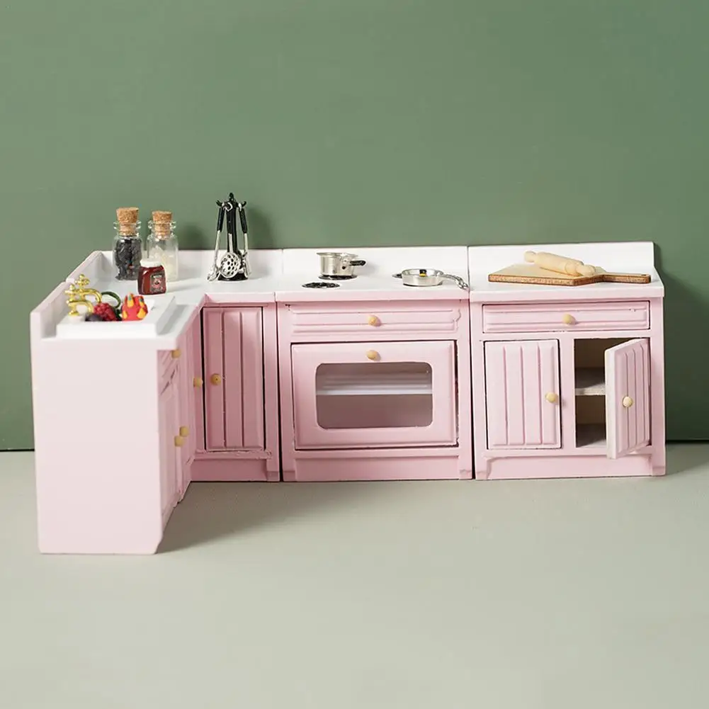 1:12 Mini Dollhouse Kitchen PlayHouse Cabinet Miniature Model Counter Table Combination Cover Cooking Sink Food
1:12 Mini Dollhouse Kitchen PlayHouse Cabinet Miniature Model Counter Table Combination Cover Cooking Sink Food