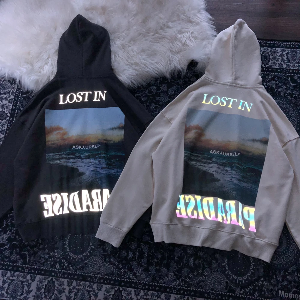 Colorful Reflective Askyurself Hoodie Top Version Pullovers Vintage Lost In Paradise Printing Sweatshirts Hooded
Colorful Reflective Askyurself Hoodie Top Version Pullovers Vintage Lost In Paradise Printing Sweatshirts Hooded