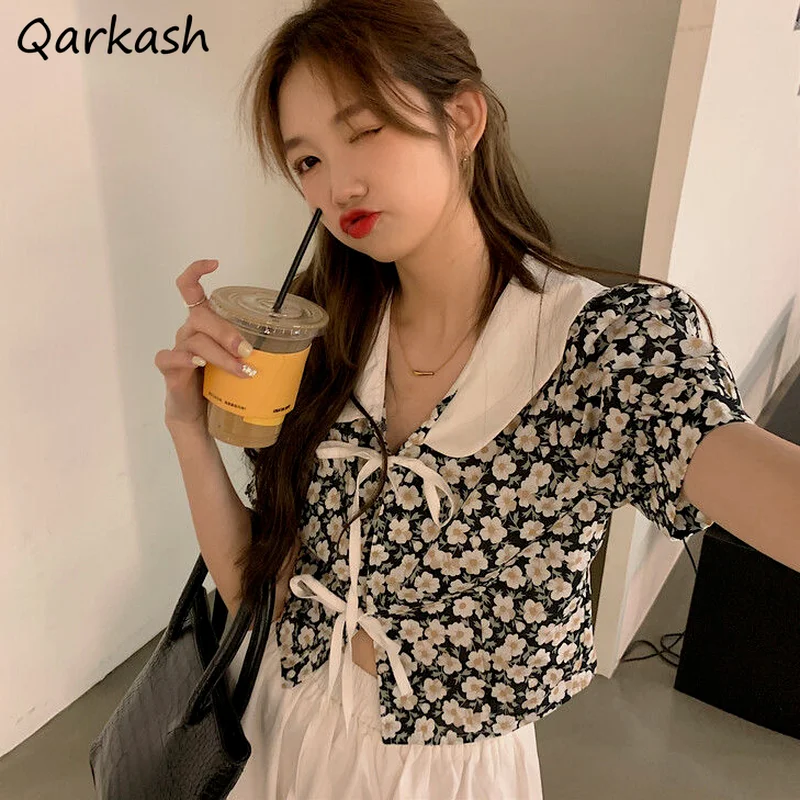 Blouses Women Crops Fashion Street Style Female Retro All-match Summer Turn Down Collar Harajuku Chic Casual Minimalist Romance
Blouses Women Crops Fashion Street Style Female Retro All-match Summer Turn Down Collar Harajuku Chic Casual Minimalist Romance