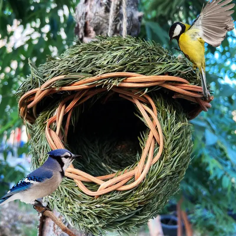 Creative Straw Bird Cage Pet Nest Outdoor Garden Hummingbird House Natural Grass Hanging Bird House Hand-Woven Hummingbird Nest
Creative Straw Bird Cage Pet Nest Outdoor Garden Hummingbird House Natural Grass Hanging Bird House Hand-Woven Hummingbird Nest