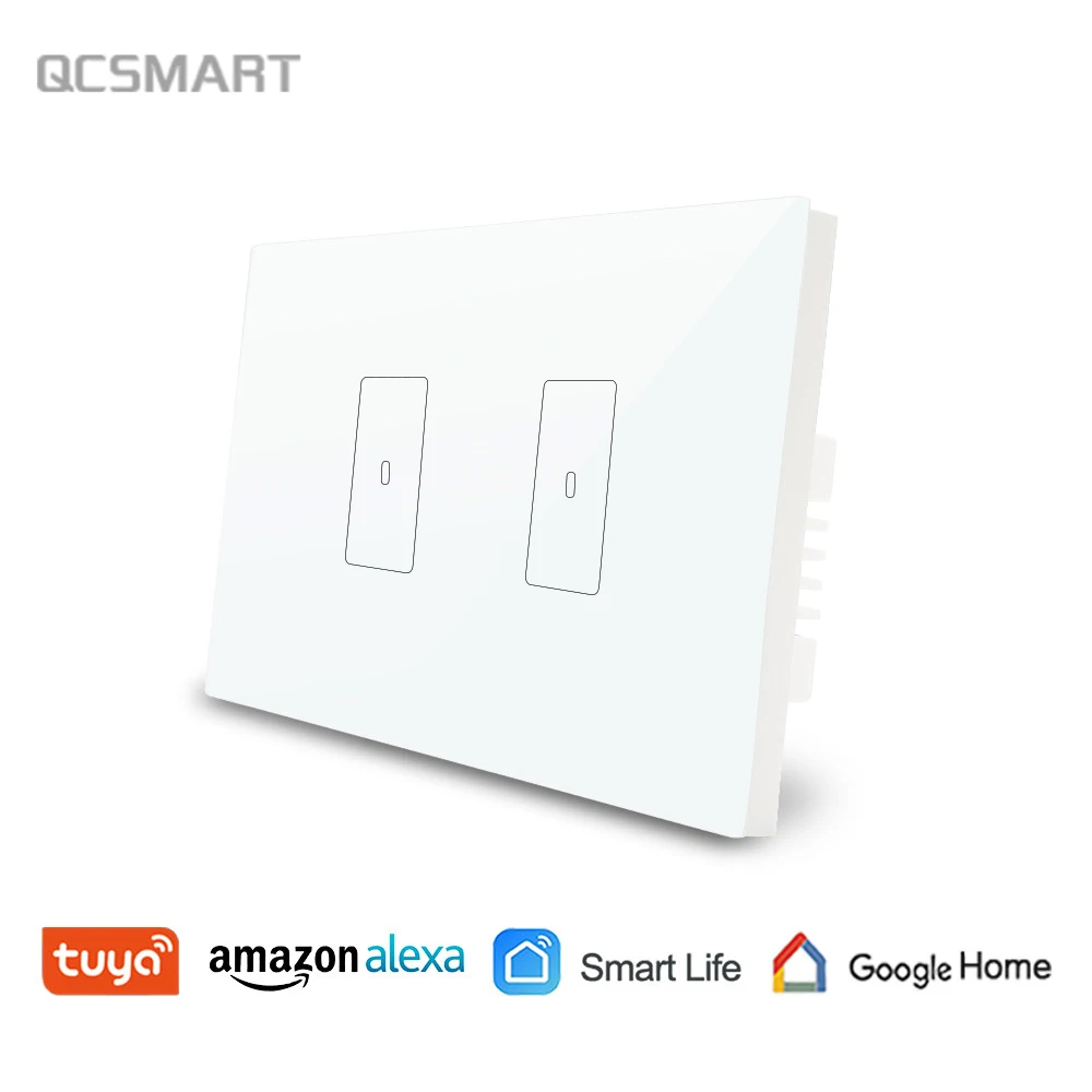 US Standard 2 Gang WIFI White Touch Panel Light Switch Tuya Smart LIfe App Remote Control Timer Google Home Alexa Voice Operate
US Standard 2 Gang WIFI White Touch Panel Light Switch Tuya Smart LIfe App Remote Control Timer Google Home Alexa Voice Operate