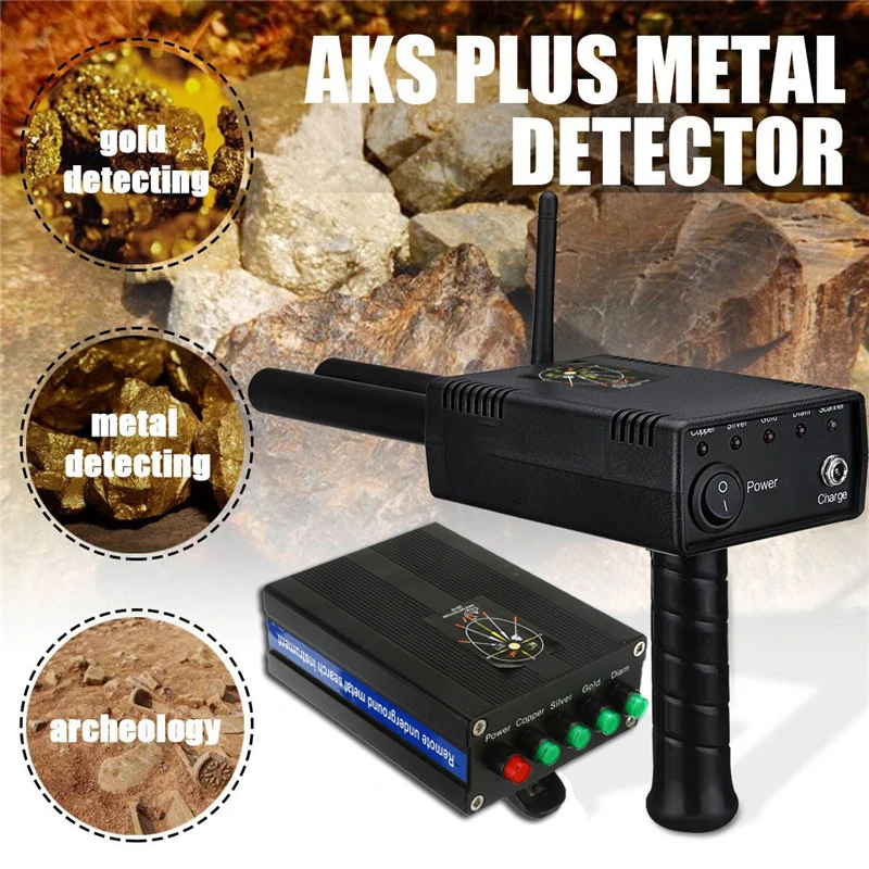 

Metal Detector Professtional Underground Handhold 3D Gold/Gems Detector Long Range Diamond Finder Tracker + Storage Box