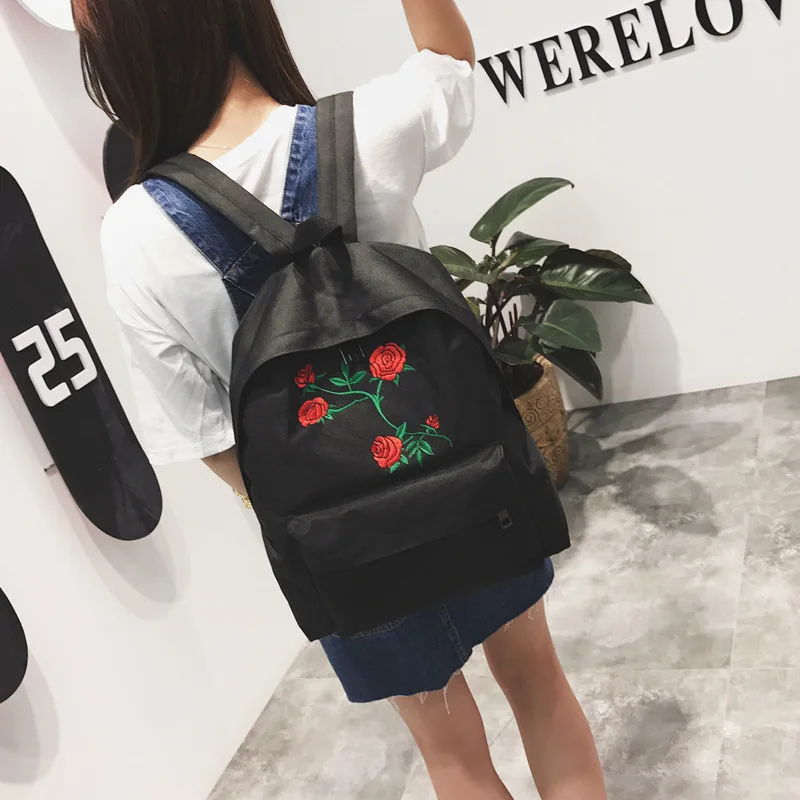 Women's Backpack Rose Embroidery Women School Backpack Students Canvas High Quality Bags Large Capacity Travel Backpack M220
Women's Backpack Rose Embroidery Women School Backpack Students Canvas High Quality Bags Large Capacity Travel Backpack M220