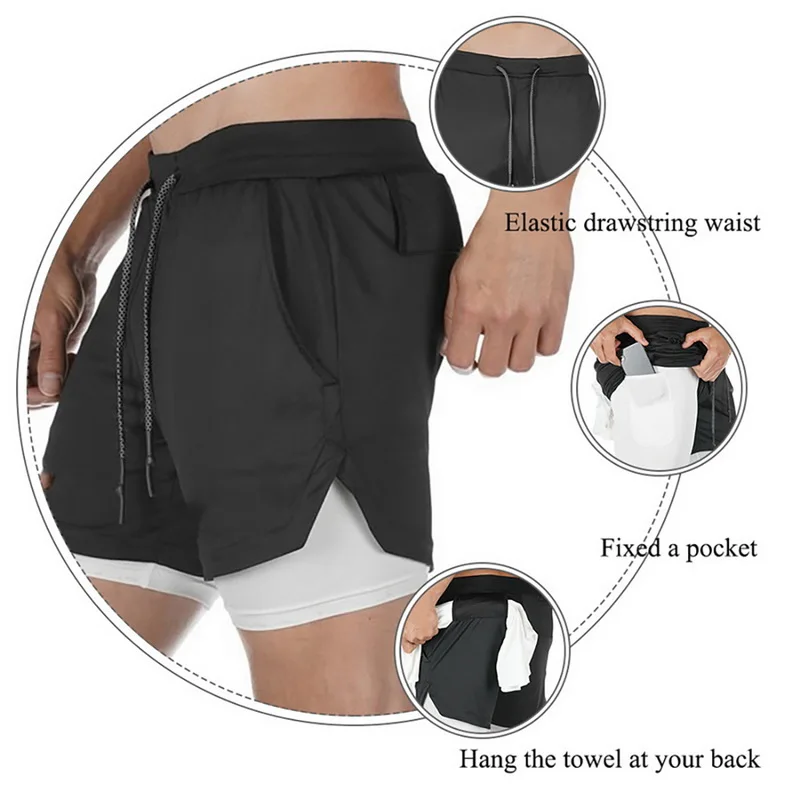 Men 2 in 1 Running Shorts Gym Fitness Training Quick Dry Beach Short Pants Male Summer Sports Workout Bottoms Clothing 2021
Men 2 in 1 Running Shorts Gym Fitness Training Quick Dry Beach Short Pants Male Summer Sports Workout Bottoms Clothing 2021