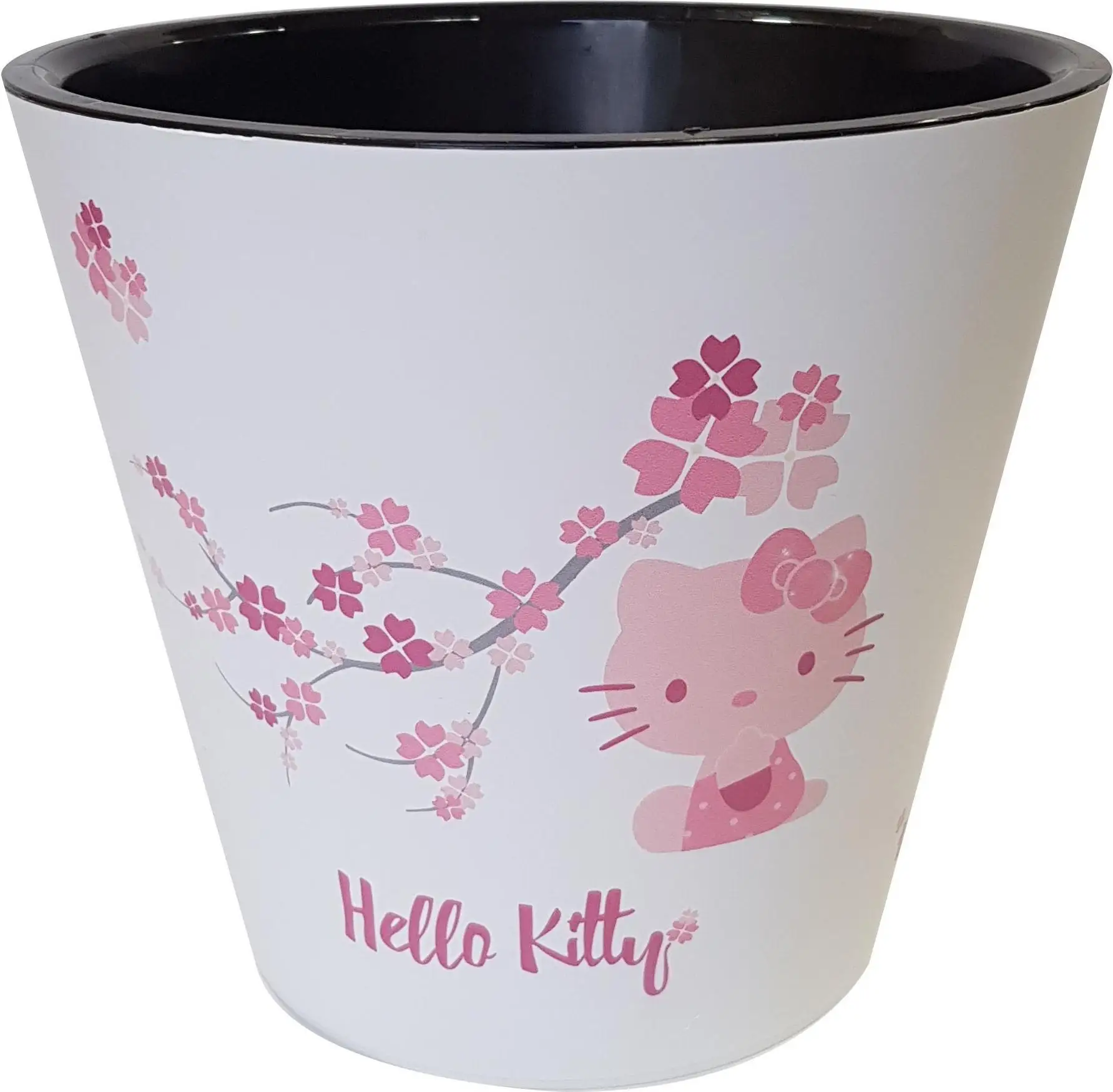 Горшок для цветов INGREEN London Ш=200 мм В=183 D=200 мм/4 л с декором Hello Kitty ® Сакура | Дом и сад