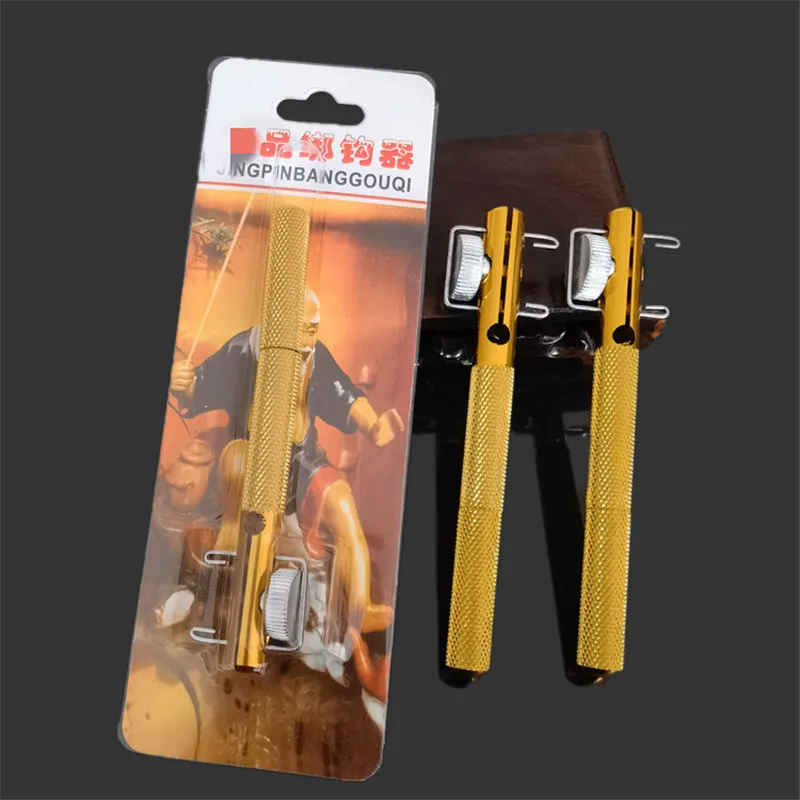 Fishing Tool Aluminum Alloy Metal Manual Fishing Hook Tier Double-Headed Needle Gold Fishing Line Fishhook Tie Device Accessory
Fishing Tool Aluminum Alloy Metal Manual Fishing Hook Tier Double-Headed Needle Gold Fishing Line Fishhook Tie Device Accessory