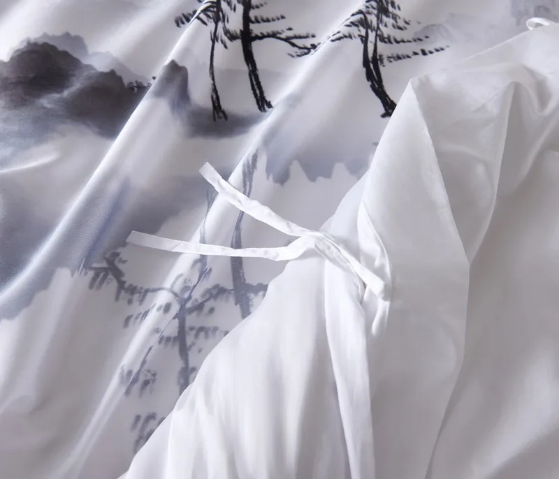 White Gray Chinoiserie Art Print Hotel Bedding set 600TC Egyptian Cotton Soft Duvet cover Bed Sheet Pillowcases Queen King 4Pcs
White Gray Chinoiserie Art Print Hotel Bedding set 600TC Egyptian Cotton Soft Duvet cover Bed Sheet Pillowcases Queen King 4Pcs