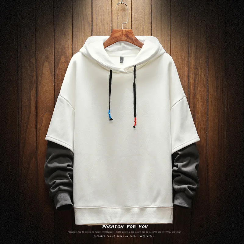 Men's Sweatshirt Hoodies Loose Stitching Fake Two-piece Men's Hooded Sweater Fashion Sports Casual Men's Jacket Autumn
Men's Sweatshirt Hoodies Loose Stitching Fake Two-piece Men's Hooded Sweater Fashion Sports Casual Men's Jacket Autumn