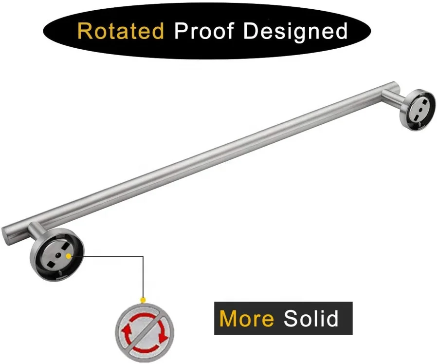 Hot Selling Hotel Style Brushed Nickel 304 Stainless Steel Bathroom Accessories Wall Mounted Single Towel Rack Bar
Hot Selling Hotel Style Brushed Nickel 304 Stainless Steel Bathroom Accessories Wall Mounted Single Towel Rack Bar
