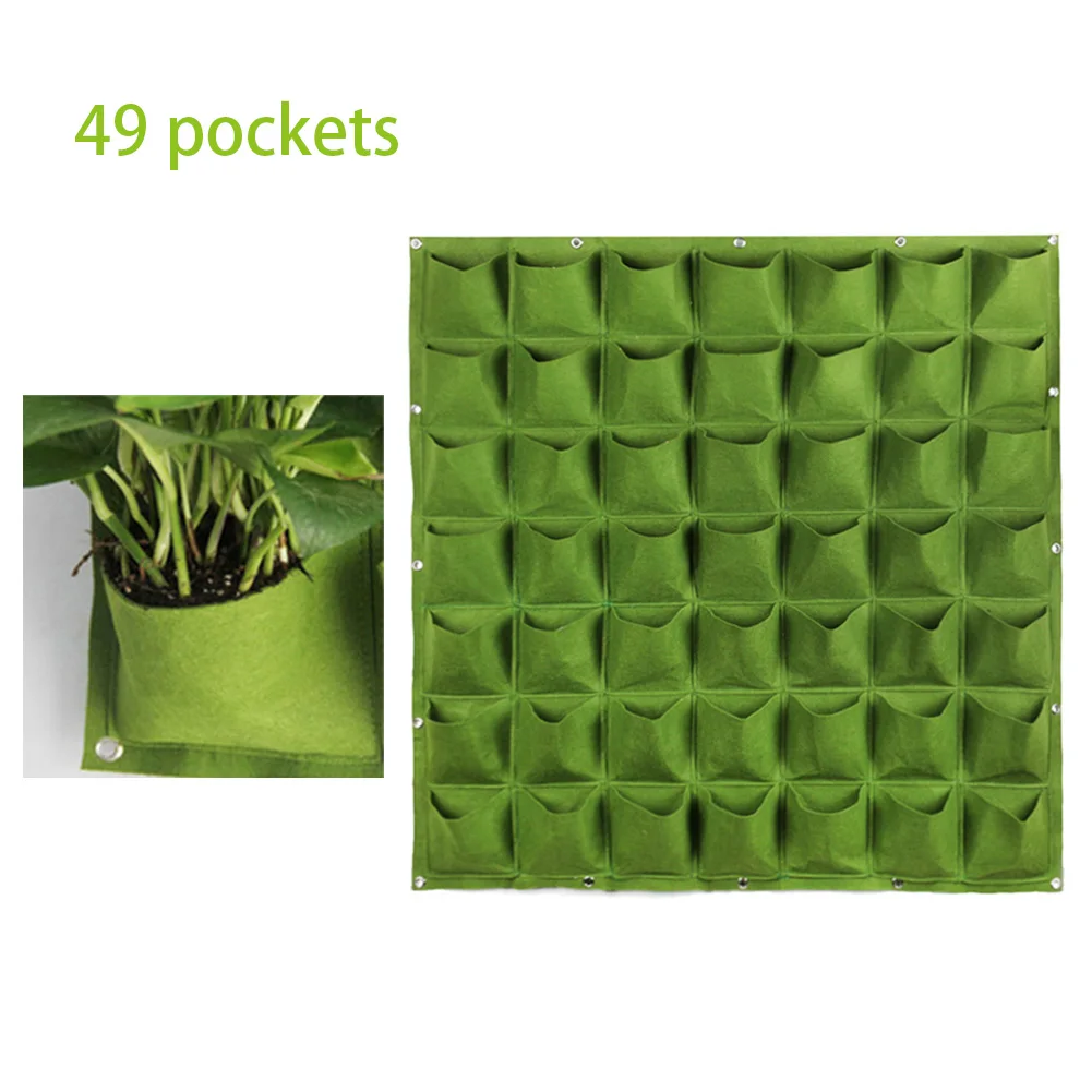 49 Pockets Hanging Pots Vertical Wall-mounted Planting Bags Flower Plant Bag Nursery Bags Garden Supplies Jardinage Yard
49 Pockets Hanging Pots Vertical Wall-mounted Planting Bags Flower Plant Bag Nursery Bags Garden Supplies Jardinage Yard