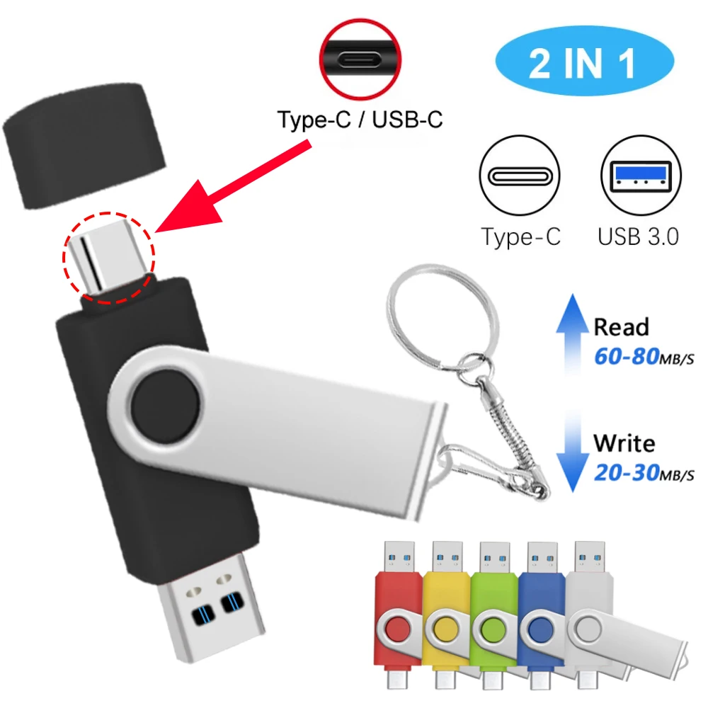 

Usb 3.0 флеш-накопители Type-C, 256 ГБ, 512 ГБ, OTG, 2 в 1, флеш-накопитель 128 ГБ, 64 ГБ, флешка, карта памяти, usb-накопитель для телефона, USB, высокое качество