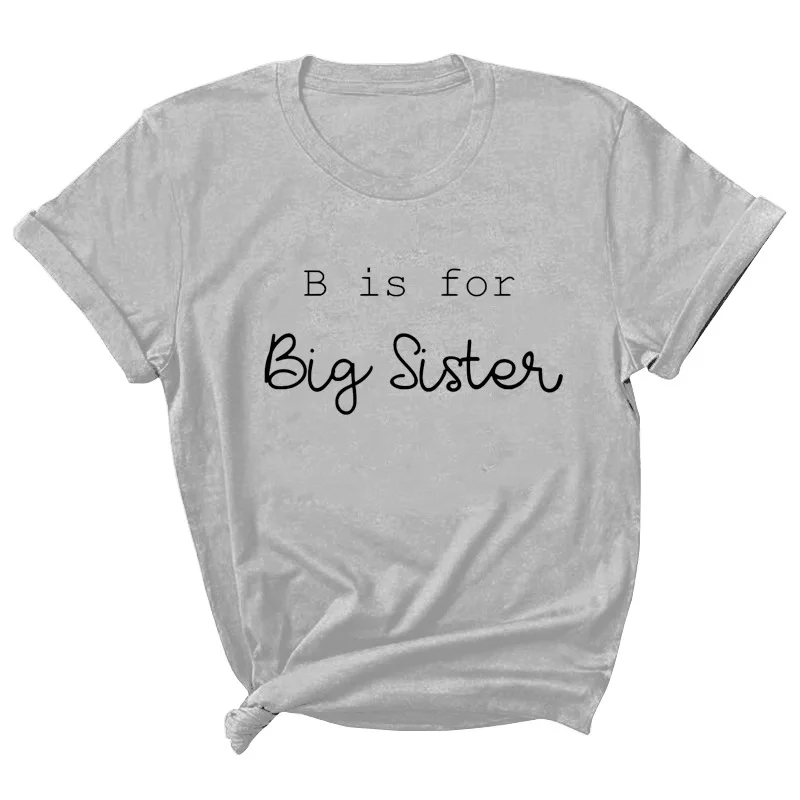 Big Sister Letter Print Women T Shirt Short Sleeve ONeck Loose Women Tshirt Ladies Tee Shirt Tops Clothes Camisetas Mujer
Big Sister Letter Print Women T Shirt Short Sleeve ONeck Loose Women Tshirt Ladies Tee Shirt Tops Clothes Camisetas Mujer