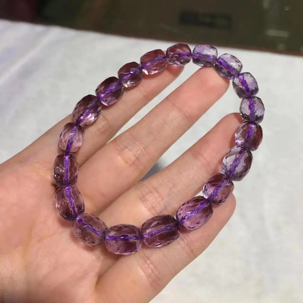 Natural stone amethyst quartz angle barrel bead cuff bracelet aura healing power stone chakra jewelry for men and women
Natural stone amethyst quartz angle barrel bead cuff bracelet aura healing power stone chakra jewelry for men and women