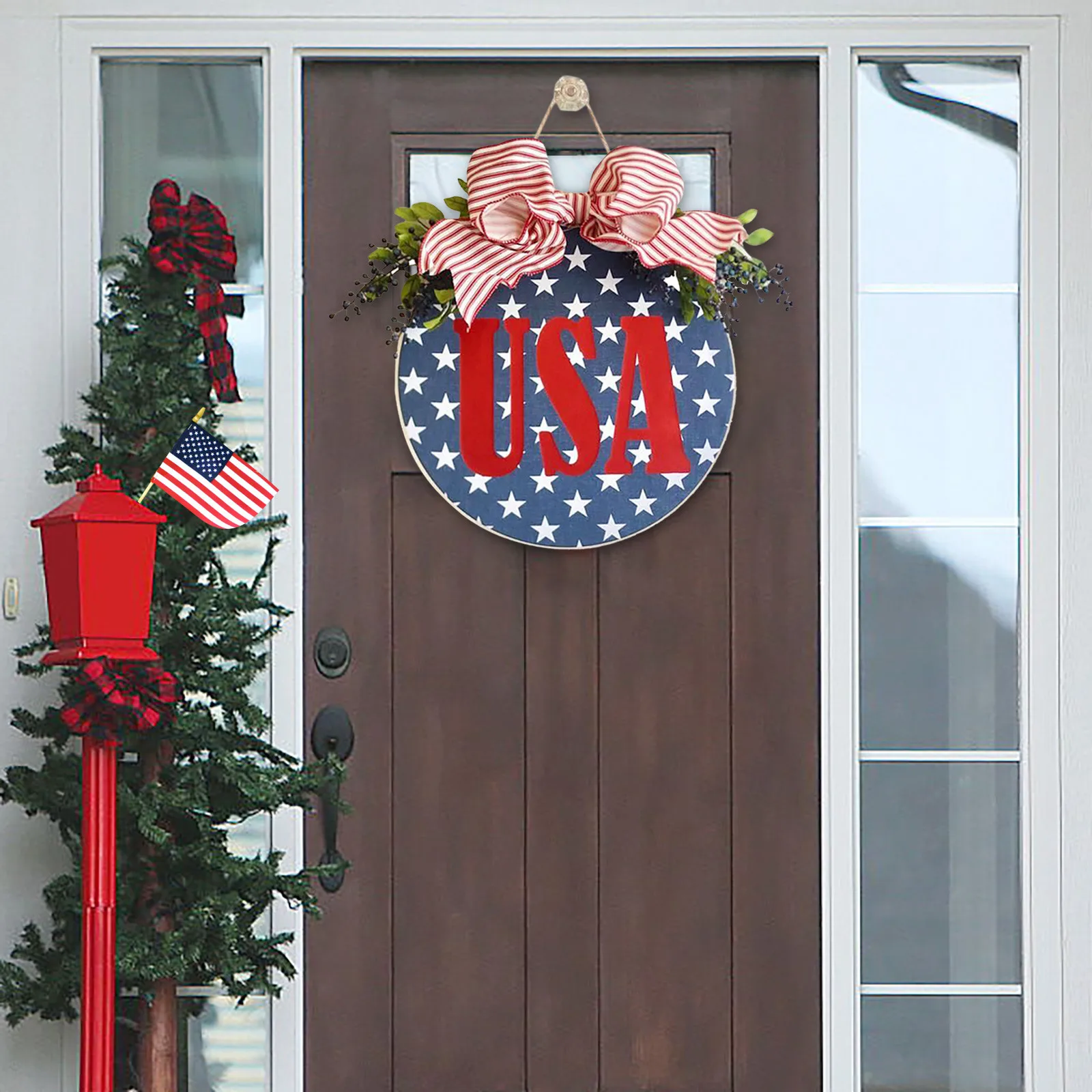 Welcome Sign Wreath Front Door Hanger with Bow 16 Inch Round Outdoor Hanging Vertical Sign Home Decoration Independence Day
Welcome Sign Wreath Front Door Hanger with Bow 16 Inch Round Outdoor Hanging Vertical Sign Home Decoration Independence Day