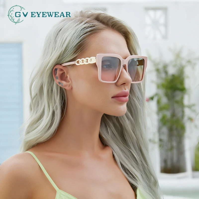 

2021 новые модные большие квадратные солнцезащитные очки женские европейские и американские личные Роскошные брендовые высококачественные ...