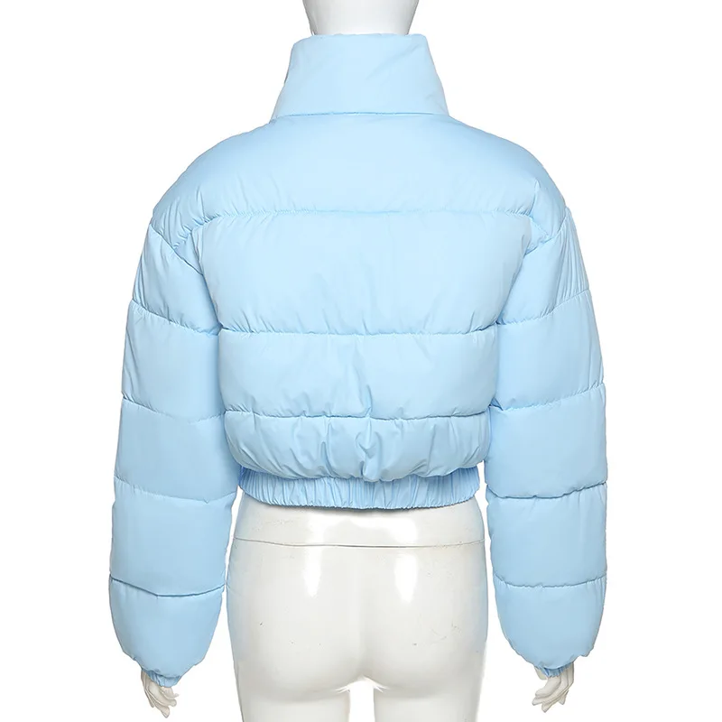 Casual bubble coat women long sleeve cropped jacket solid woman parkas blue stand collar puffer jacket zipper padded coat winter
Casual bubble coat women long sleeve cropped jacket solid woman parkas blue stand collar puffer jacket zipper padded coat winter