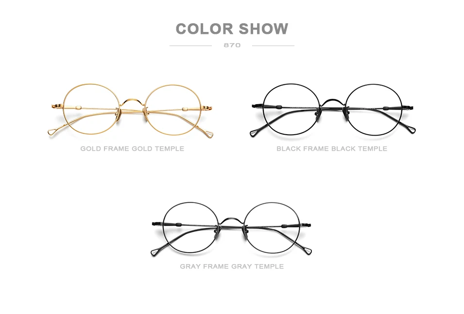 Pure Titanium Retro Glasses Frame Women Round Myopia Eyewear High Quality Clear Lens Goggle Optical Eyeglasses Men Spectacle 
Pure Titanium Retro Glasses Frame Women Round Myopia Eyewear High Quality Clear Lens Goggle Optical Eyeglasses Men Spectacle