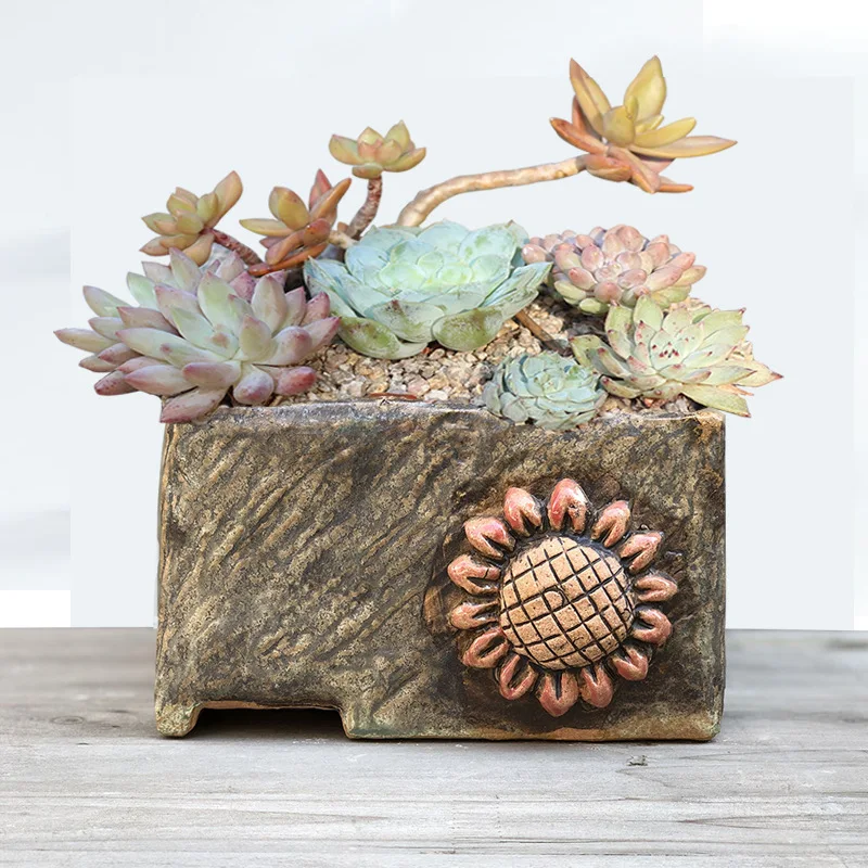 180x110mm Large Square Flower Pot Succulent Flower Pot Embossed Stone Personality Cute Plant Garden Home Decor
180x110mm Large Square Flower Pot Succulent Flower Pot Embossed Stone Personality Cute Plant Garden Home Decor