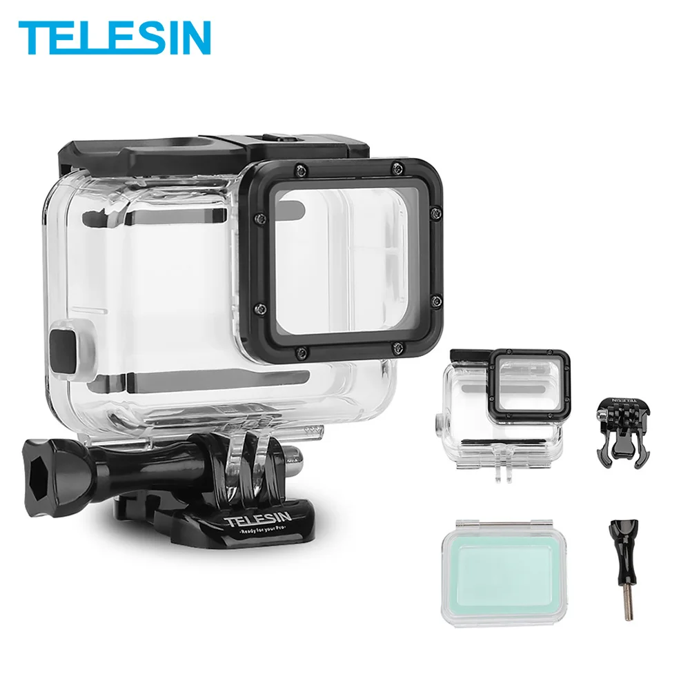 Подводный водонепроницаемый чехол TELESIN 45 м + Сенсорная Крышка для Gopro Hero 7 6 5 Черные Аксессуары для экшн-камеры
Подводный водонепроницаемый чехол TELESIN 45 м + Сенсорная Крышка для Gopro Hero 7 6 5 Черные Аксессуары для экшн-камеры